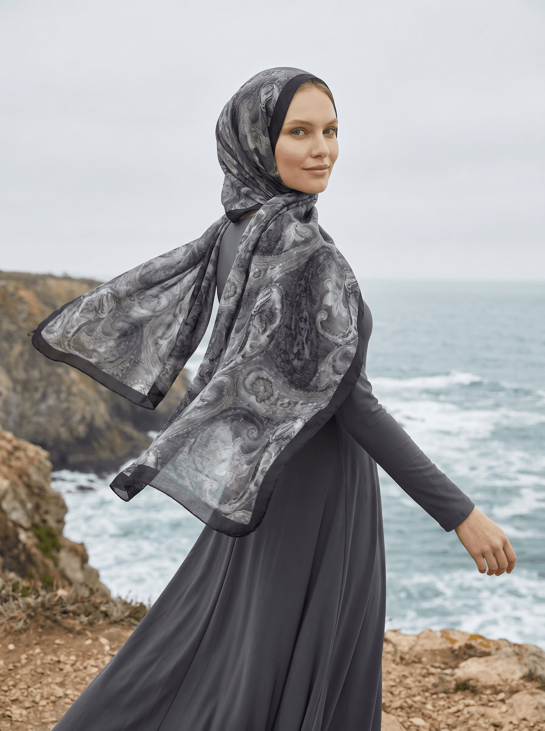 Cotton Şal gri