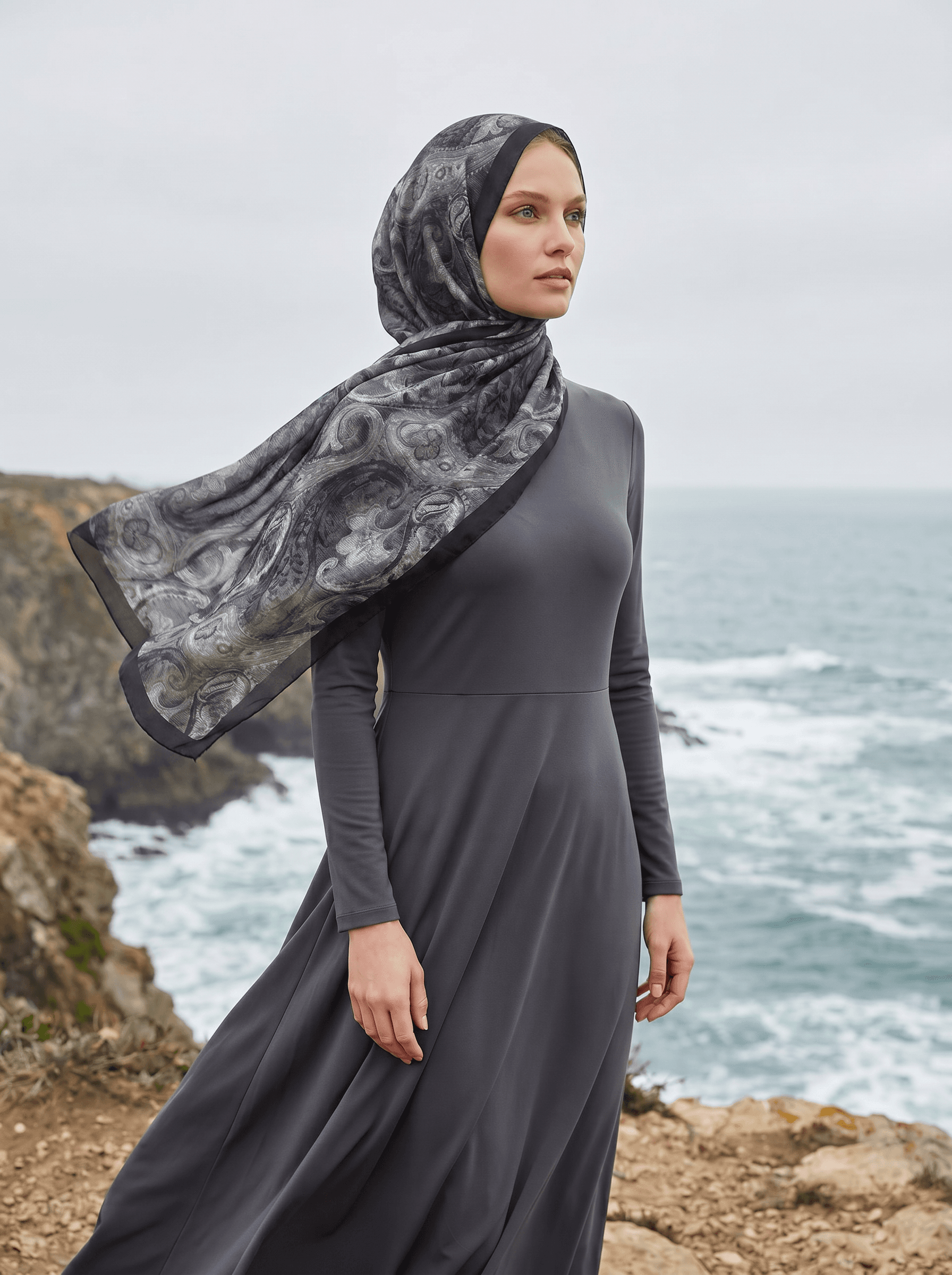 Cotton Şal gri