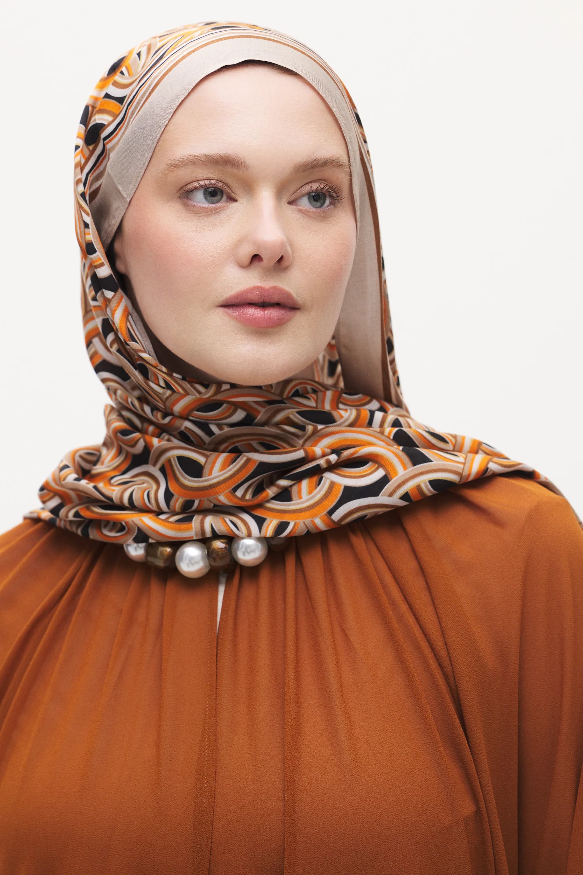 Zeyra Flow Şal  Turuncu